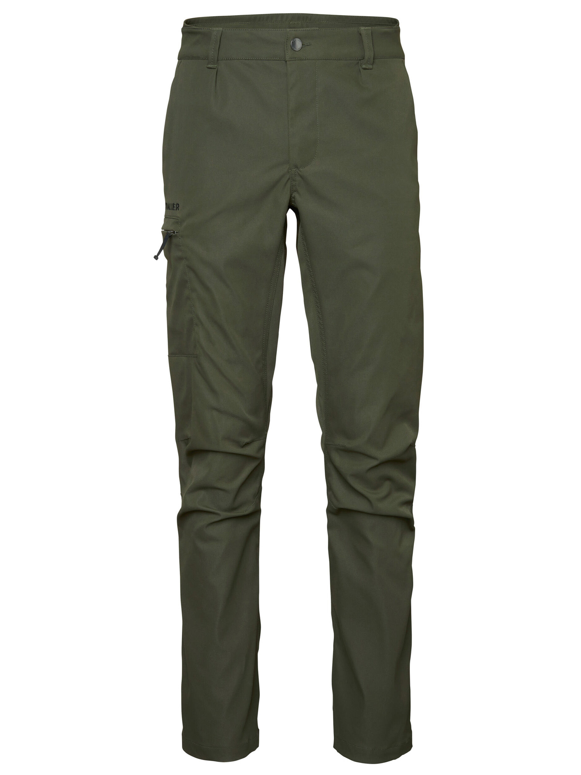 chevalier-damenhose-river Die Chevalier Damenhose River in Sarg Green mit abgewinkelte Knie und verstellbaren Beinabschlüssen. 2 Front-, 2 Gesäß- und 1 Beintasche. Bild auf weißemHintergrund.