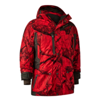 deerhunter-herren-winterjacke-ram-arctic Die Deerhunter Herren Winterjacke Ram Arctic in der Signalfarbe Realere-Edge Tarnmuster verfügt über 1 Kapuze, viele Taschen, verstellbare Ärmelenden und hohen Kragen. Bild auf weißem Hintergrund.