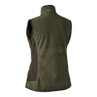 damen-fleeceweste-deerhunter-lady-pam-bonded Deerhunter Damen Fleeceweste Lady Pam Bonded in der Farbe graphite green melange. Bild ist auf weißem Hintergrund.
