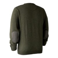 deerhunter-herren-pullover-sheffield-rundhalsausschnitt Der Deerhunter Herren Pullover Sheffield verfügt über einen Rundhaulsausschnitt, gerippte Bündchen an Ärmeln und Sam sowie Wildleder-Patches an Ellenbogen und Schultern. Bild auf weißem Hintergrund.