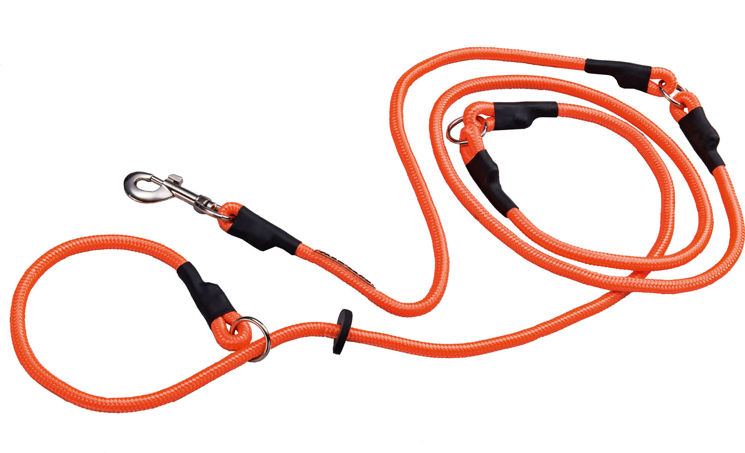 diese orange Leine aus Nylon ist lautlos und perfekt als Umhängeleine oder Führleine zu verwenden