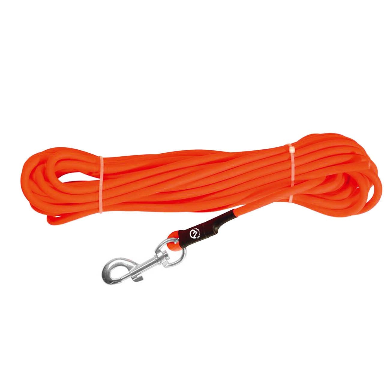 orangene PVC Suchleine für das Hundetraining, 10 m lang