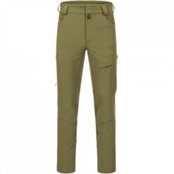 Die Blaser Herrenhose Resolution in Grün mit vielen Taschen, vorgeformten Knien, Ventilationsreißverschlüssen. Bild auf weißem Hintergrund.