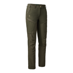Die Deerhunter Jagdhose Lady Ann Extreme in Grün mit zahlreichen Taschen und Stretch. Bild auf weißem Hintergrund.
