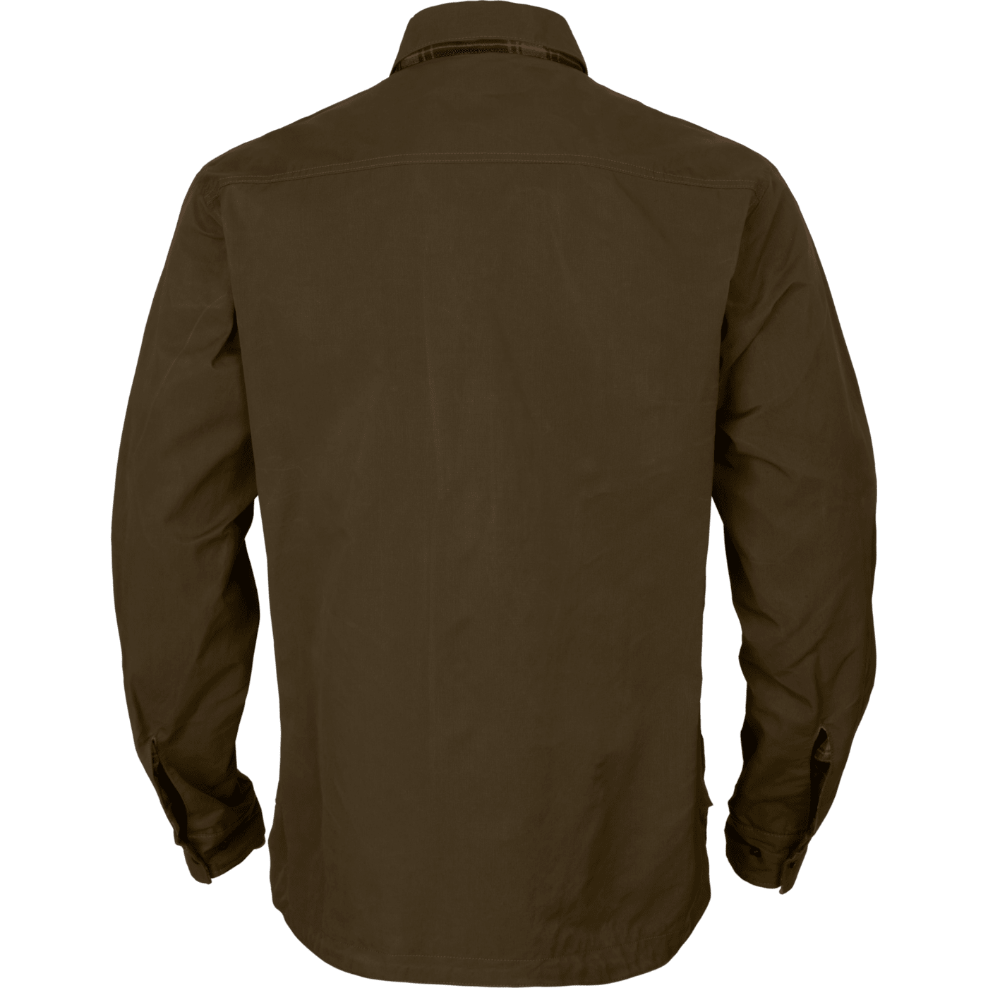 haerkila-hemdjacke-eirik-wendbar (2) Eine Härkila Hemdjacke Eirik in Karomuster zum Wenden mit langen Ärmeln, Brusttasche und Druckknopfleiste. Bild auf weißem Hintergrund.