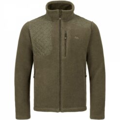 Die Blaser Herren Fleecejacke Jonathan in der Farbe Braun besteht aus geräuscharmen Bipolar Fleece Material. Sie ist atmungsaktiv und wärmeisolierend. Bild auf weißem Hintergrund.