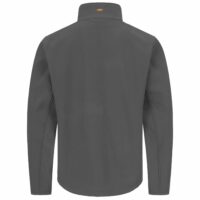 blaser-herren-softshelljacke-23 Die Blaser Herren Softshelljacke 23 in der Farbe anthrazit mit Argali-Logo in Orange. Wasser-und winddicht, wärmend. Fleece-Innenfutter. Bild auf weißem Hintergrund.