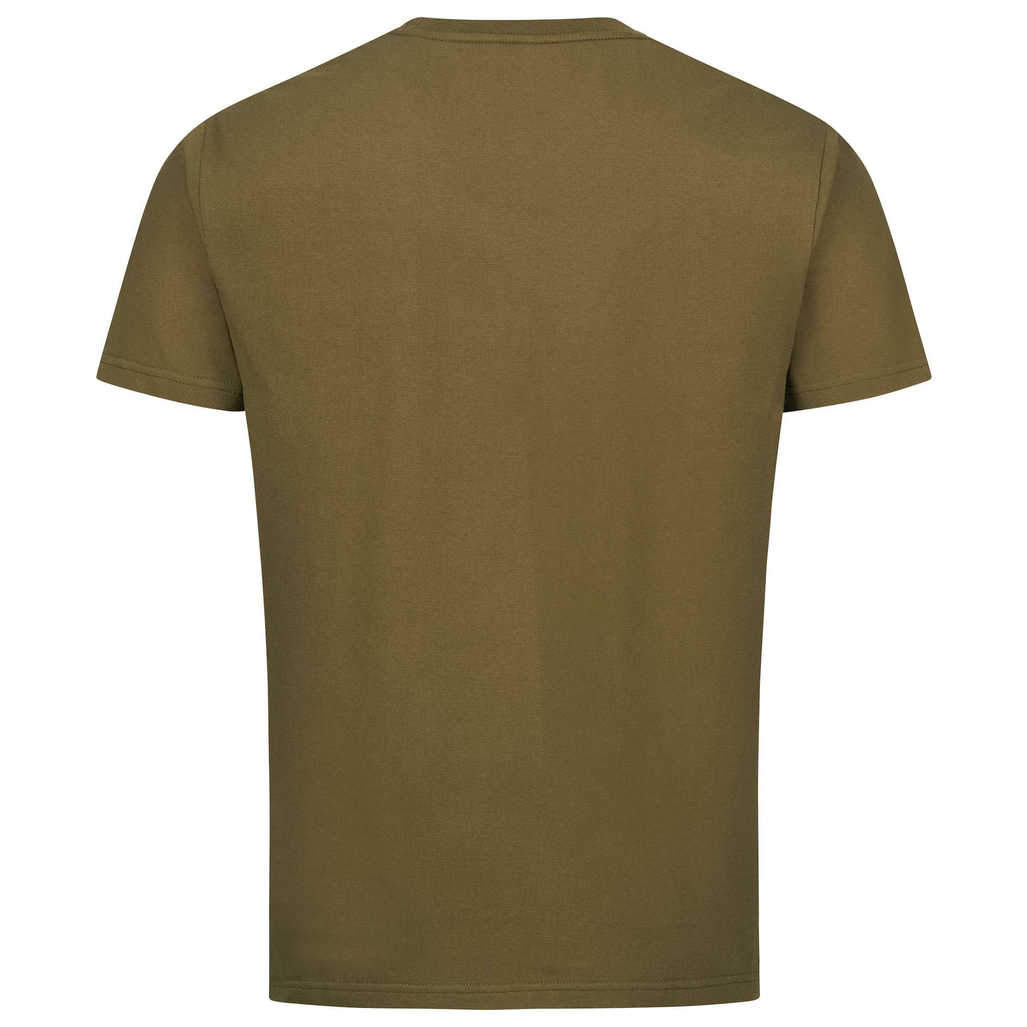 Das Blaser Herren T-Shirt Argali in der Farbe Olive mit Argali-Logo in Camodruck auf der Brust. Pflegeleicht und atmungsaktiv mit hohem Baumwollanteil. In 4 Farben erhältlich. Bild auf weißem Hintergrund.